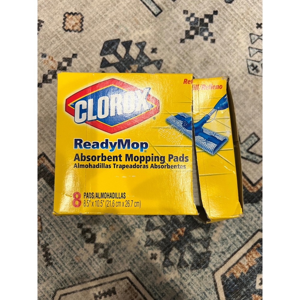 Clorox ReadyMop Absorbent Mopping Pads 8CT Refill Open Box Discontinued Cleaning
